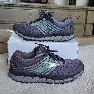 Brooks Women's Ariel 18 Running Shoe, Grey/Teal,